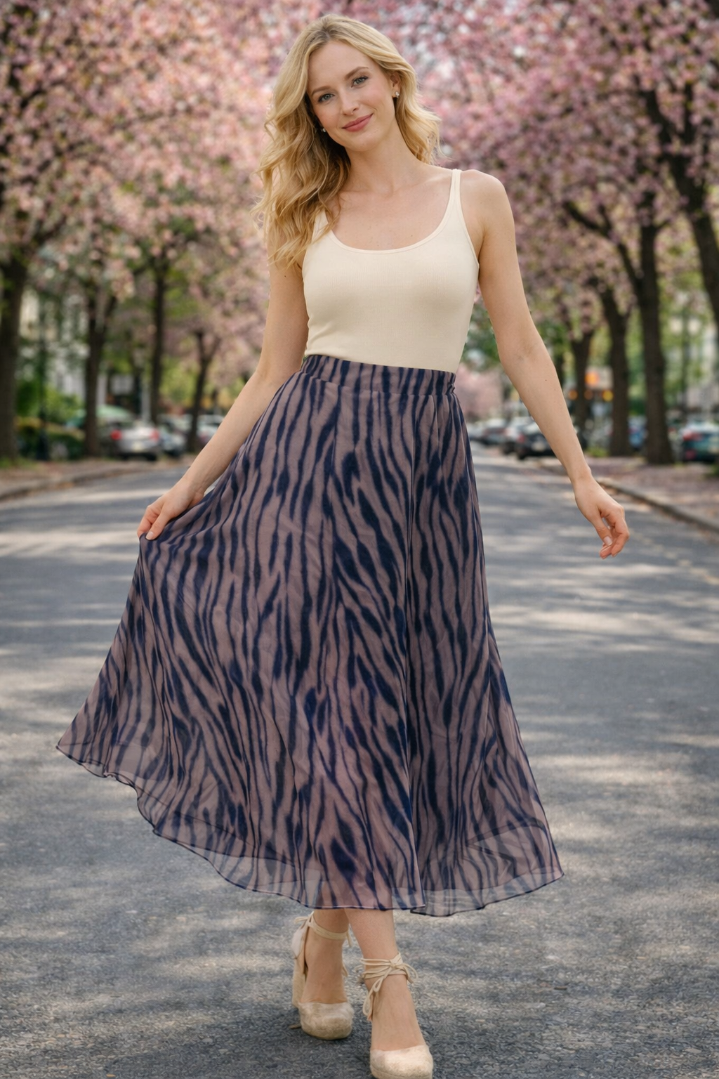 Φούστα tutu maxi zebra printed