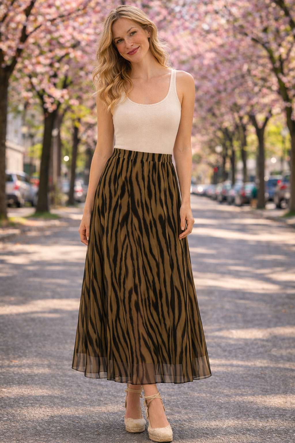 Φούστα tutu maxi zebra printed
