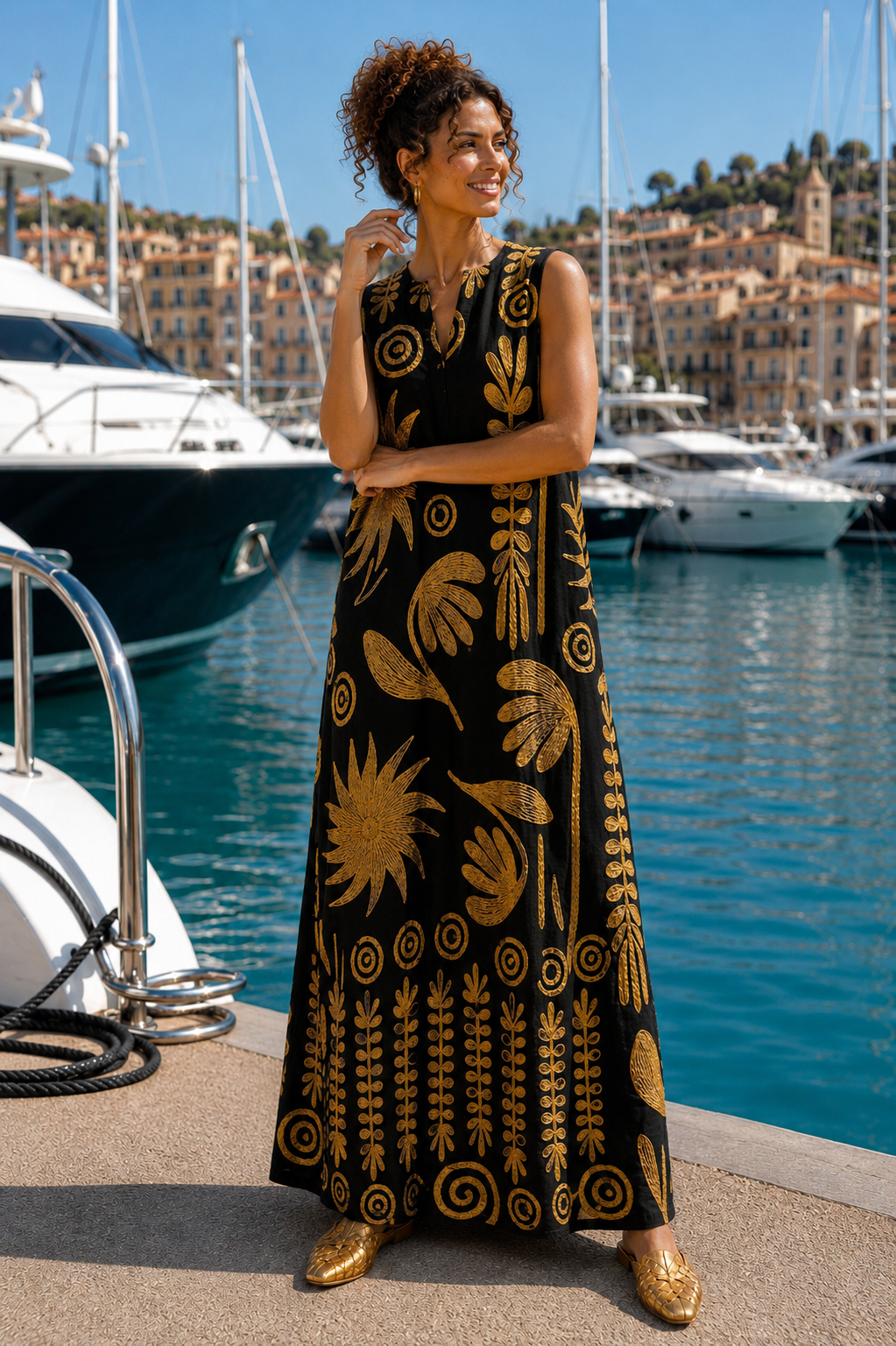 Καφτανοφόρεμα maxi viscose printed