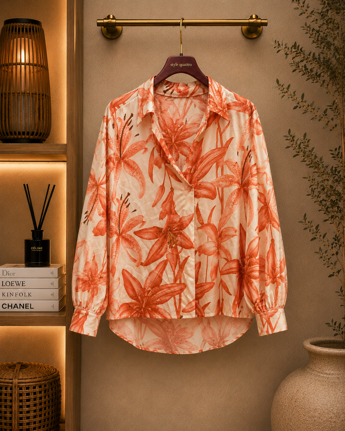 Μπλουζοπουκαμίσα loose floral printed