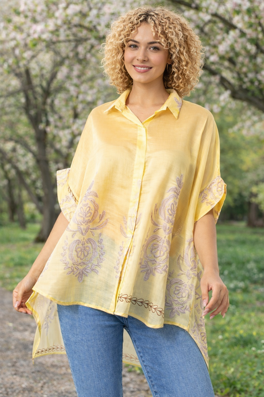 Πουκαμίσα tunic με ethnic τύπωμα