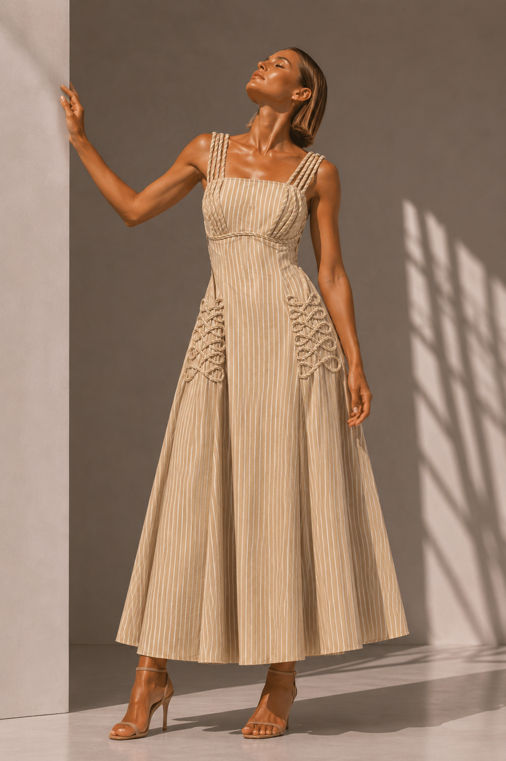 Φόρεμα maxi elegant detailed