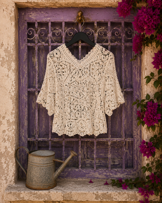 Μπλούζα crochet loose see through