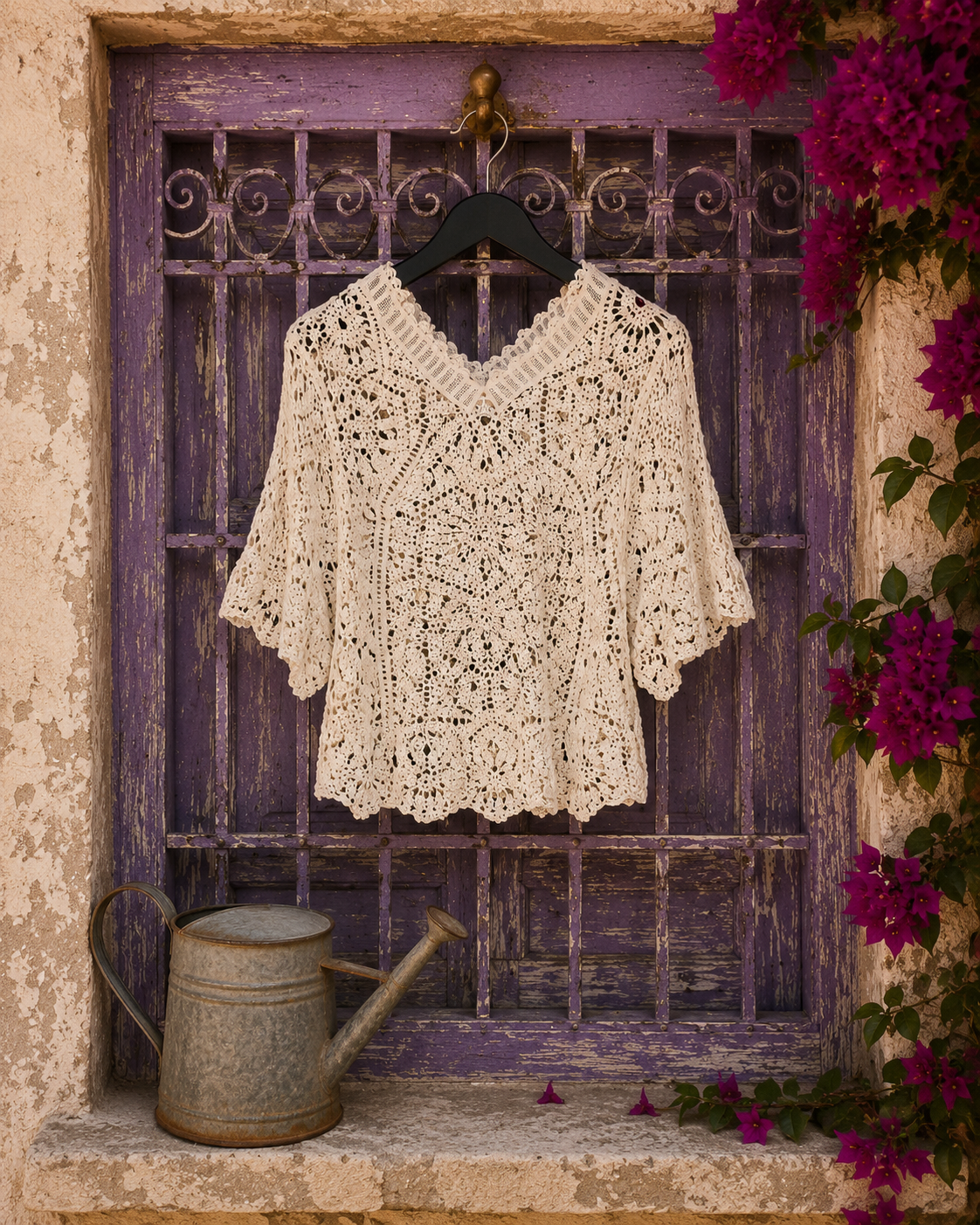 Μπλούζα crochet loose see through