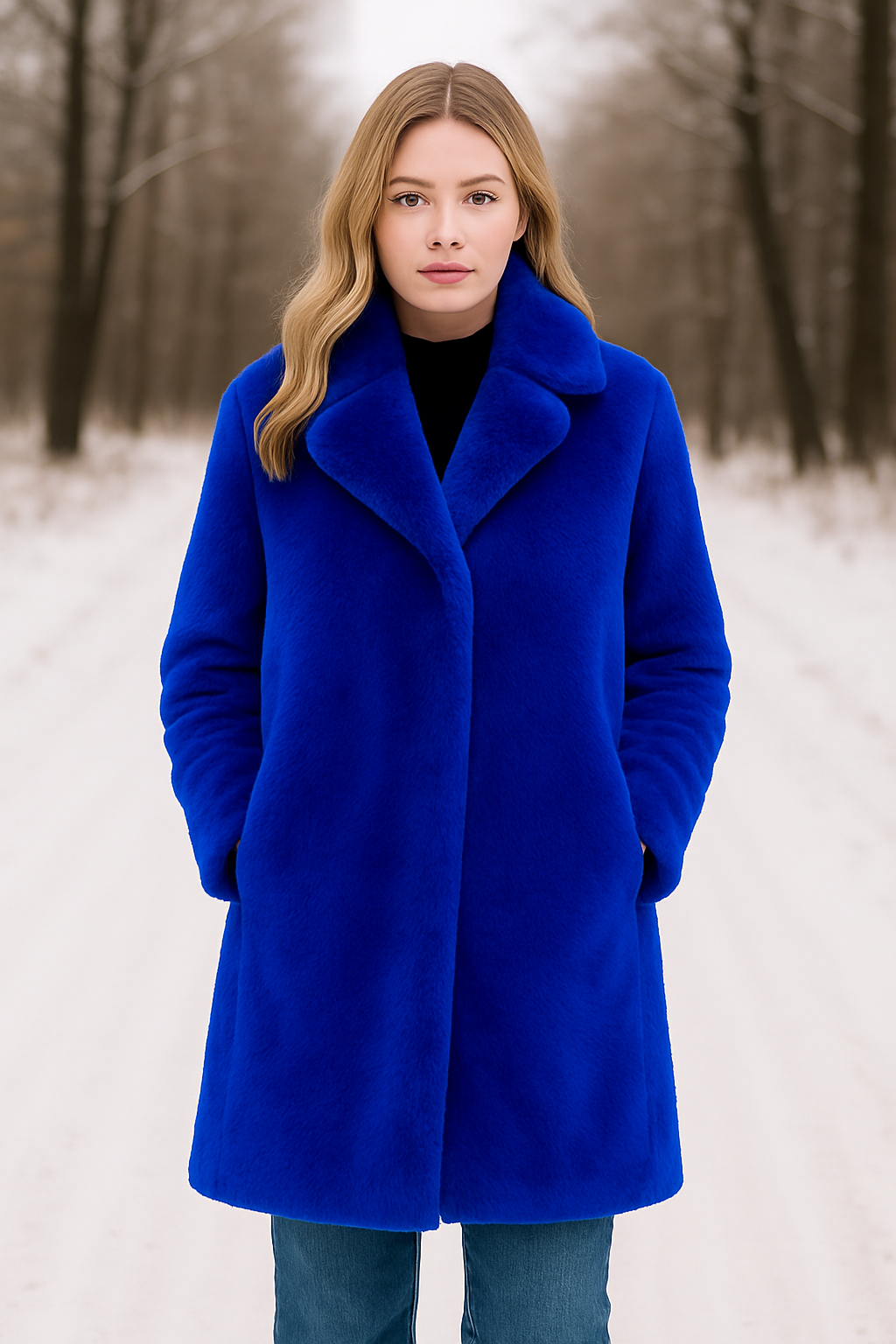 Ημίπαλτο από οικολογική γούνα