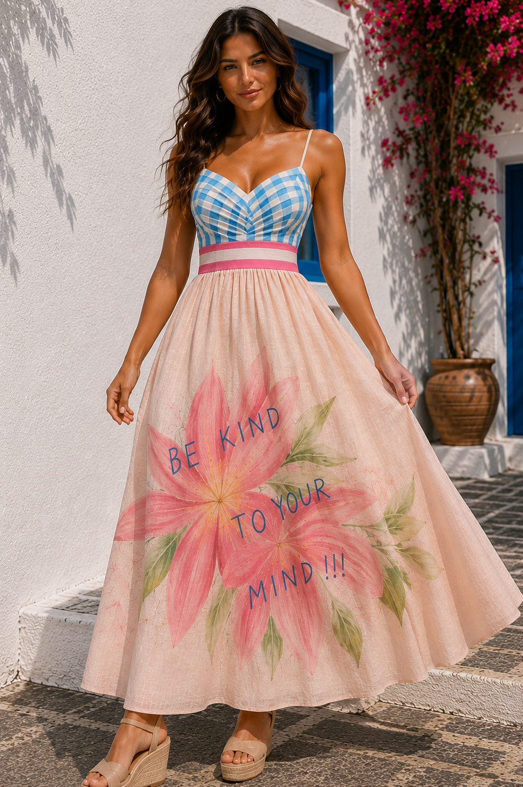 Φόρεμα midi/maxi pop art printed