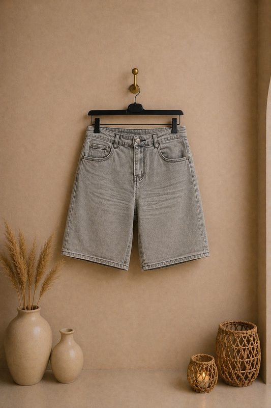 Βερμούδα jean πετροπλυμμένη