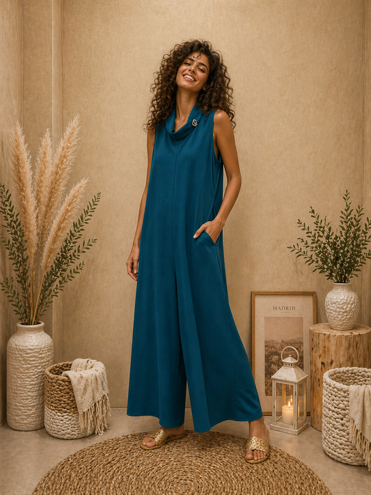 Ολόσωμη φόρμα αμάνικη σε Α γραμμή