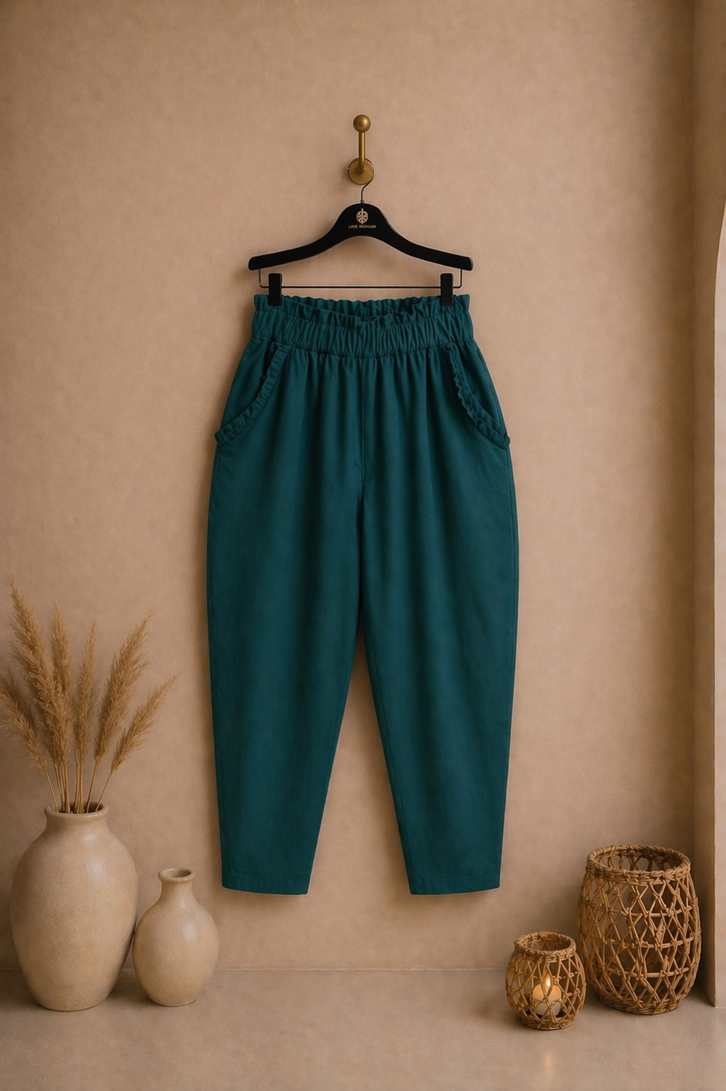 Παντελόνα baggy viscose
