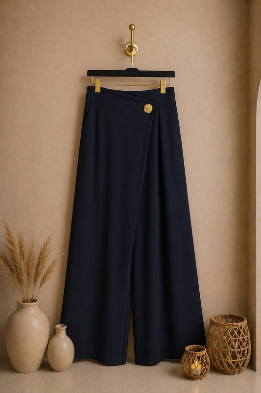 Παντελόνα oversized viscose elegant
