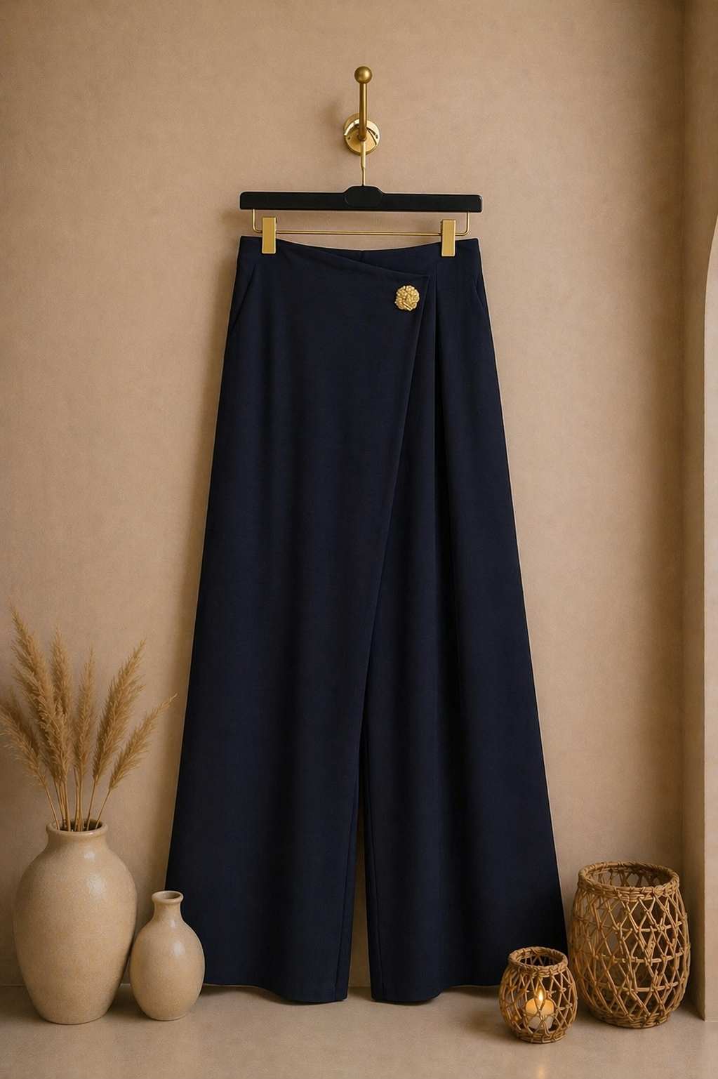 Παντελόνα oversized viscose elegant