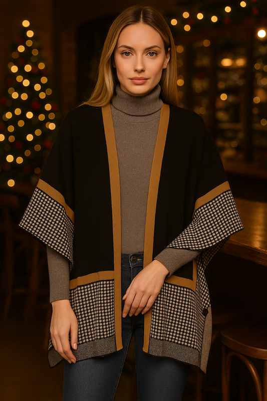 Ponchos multicolor πλεκτό κρουστό