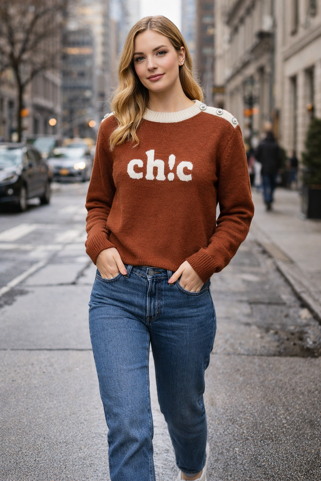 Pullover εντυπωσιακό "chic"