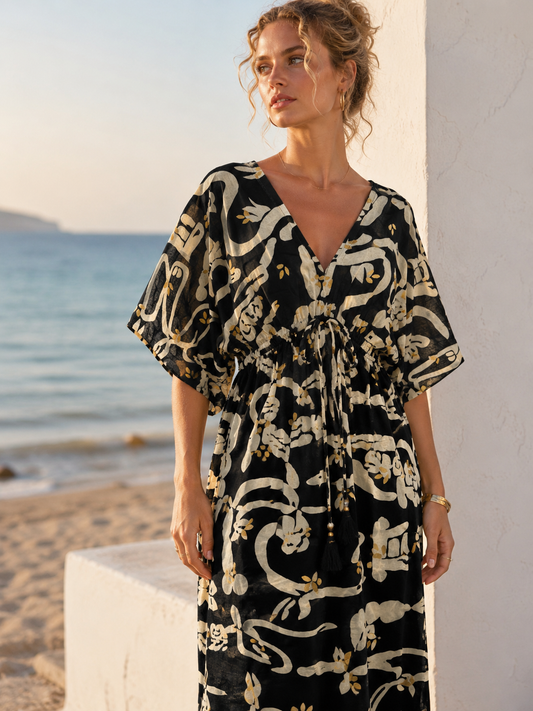 Φόρεμα midi/maxi cotton printed