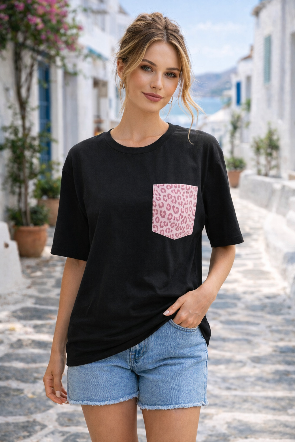 T-Shirt με διακοσμητική τσέπη