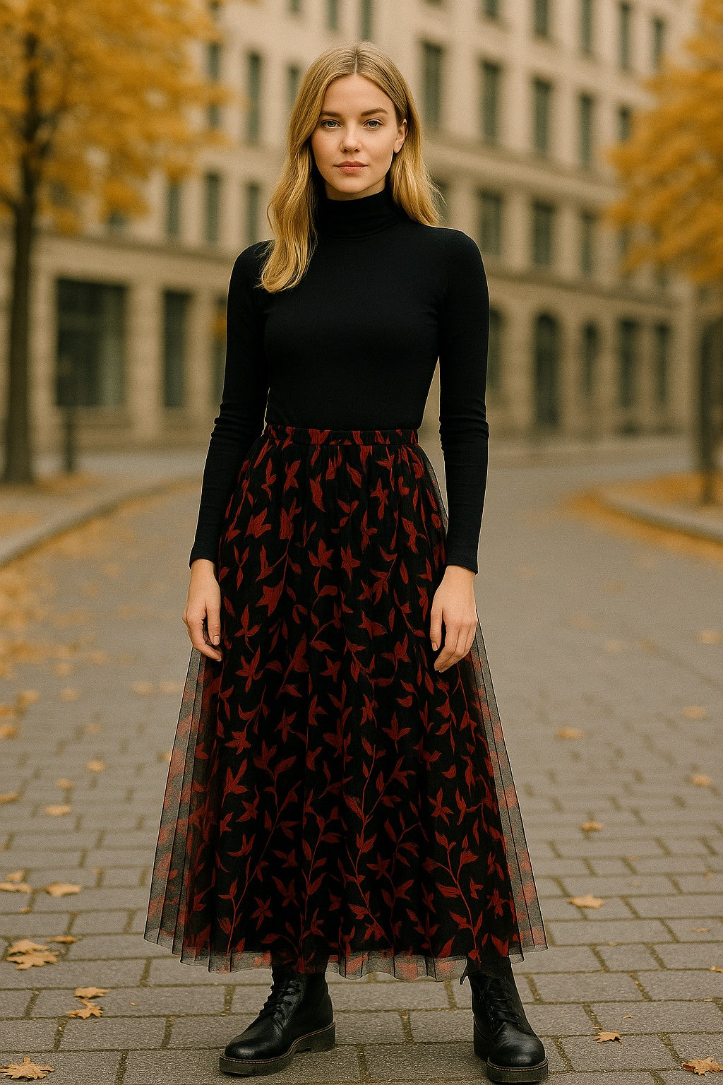 Φούστα maxi tutu printed