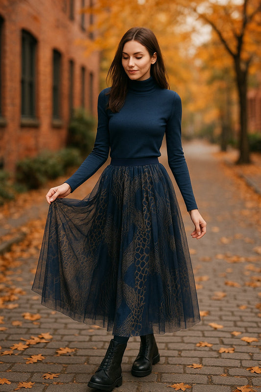 Φούστα maxi tutu printed