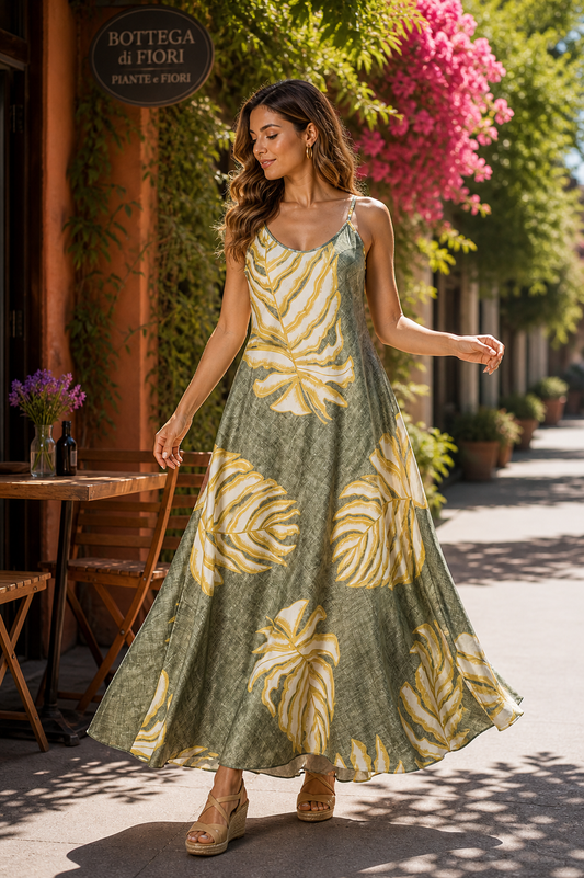 Φόρεμα maxi floral printed mat satin