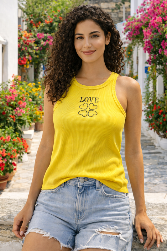 Top viscose letter printed