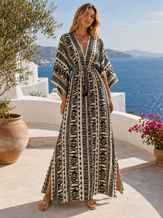 Φόρεμα midi/maxi cotton printed