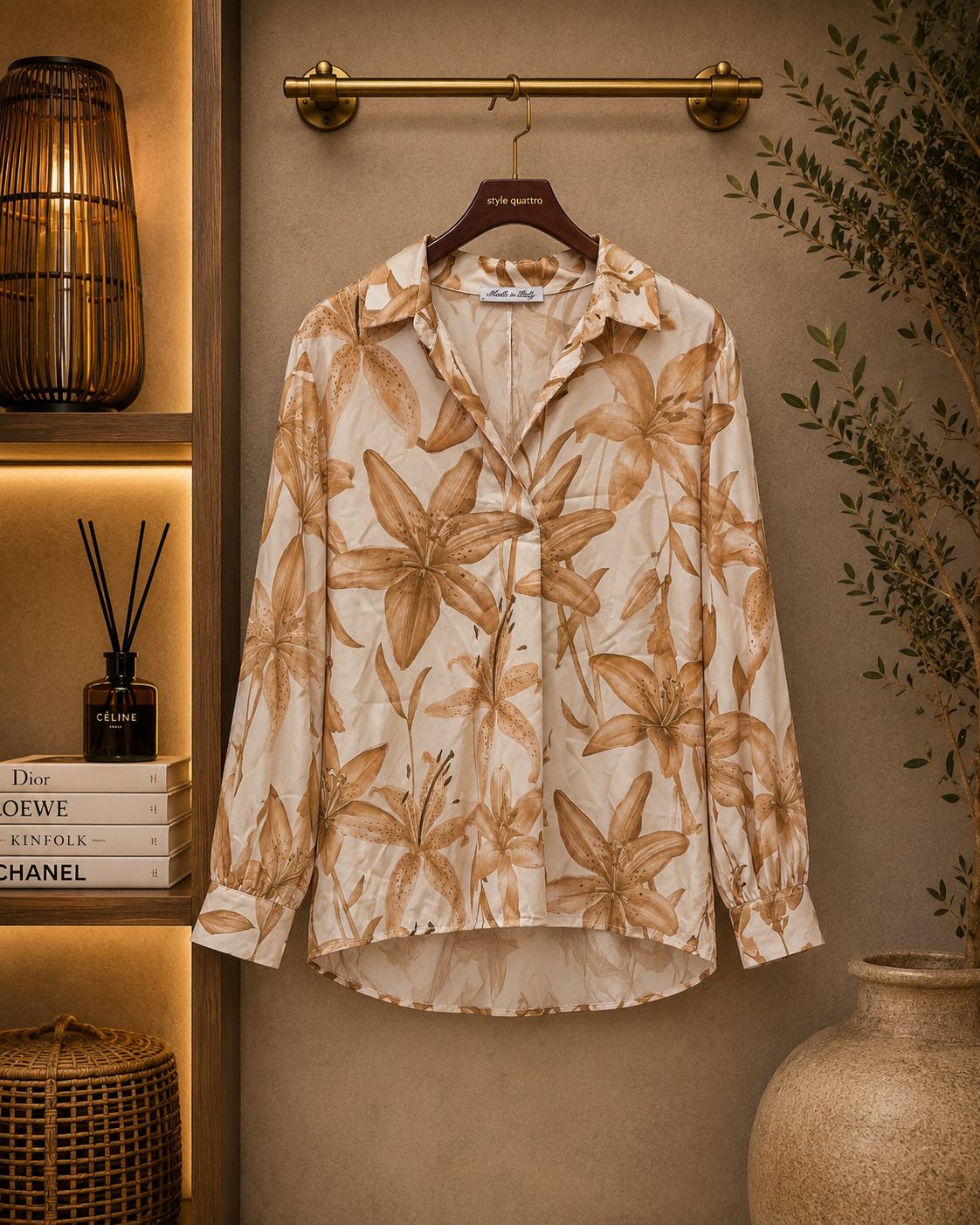 Μπλουζοπουκαμίσα loose floral printed