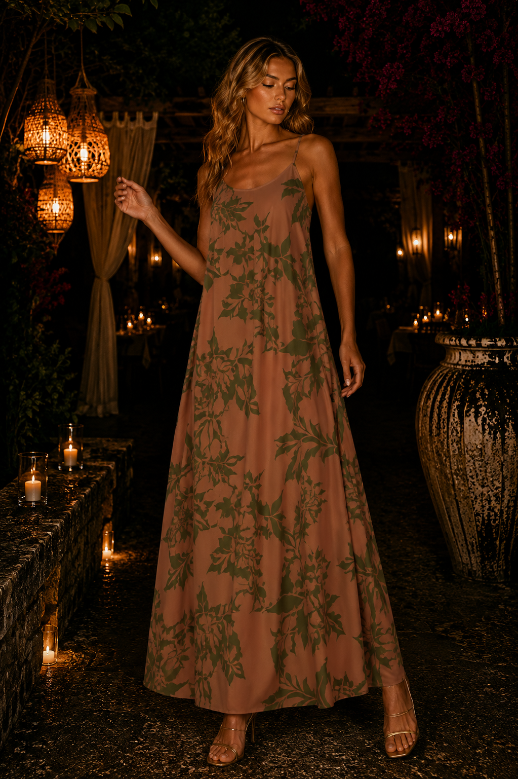 Φόρεμα maxi floral jersey