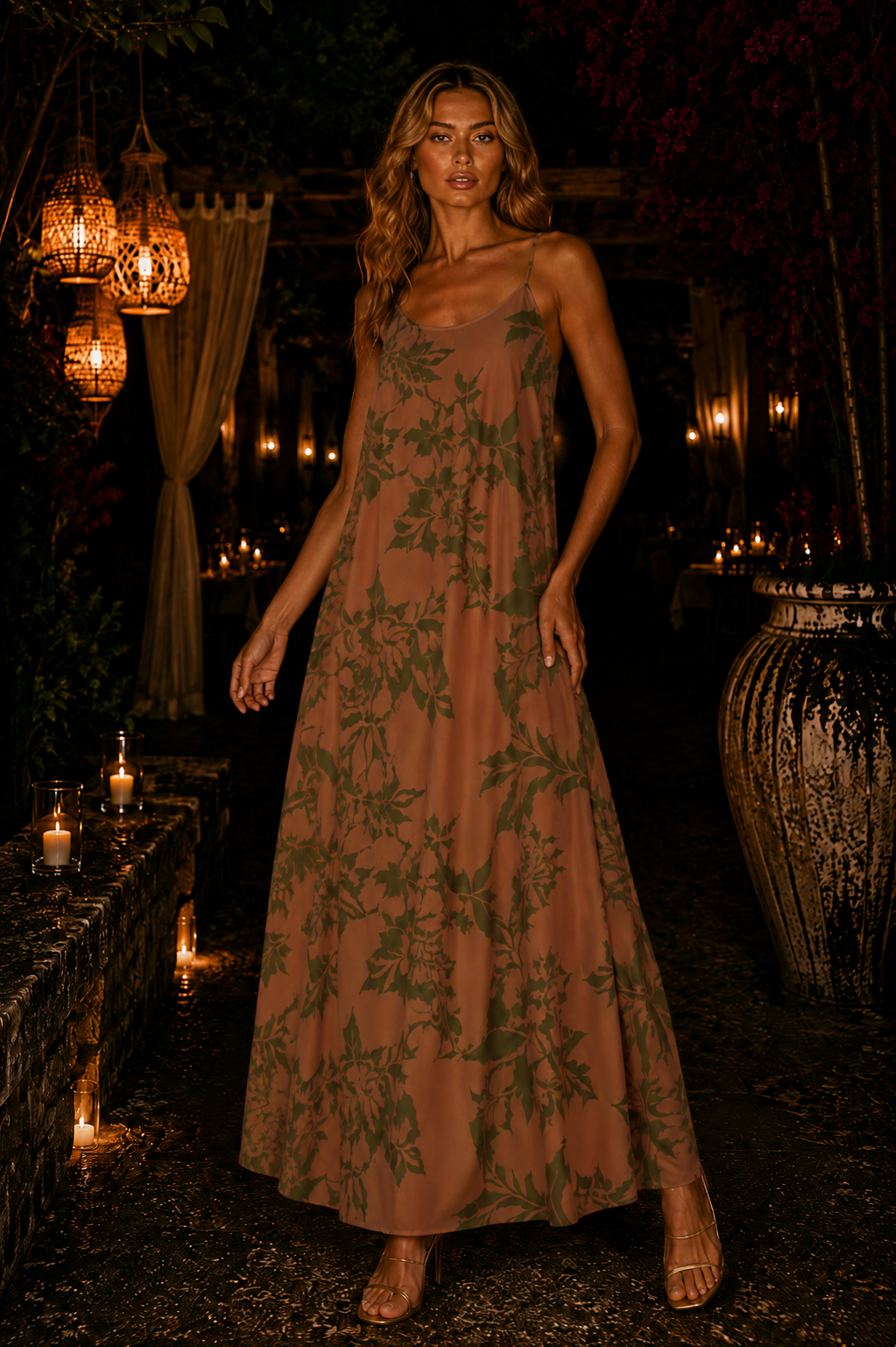 Φόρεμα maxi floral jersey