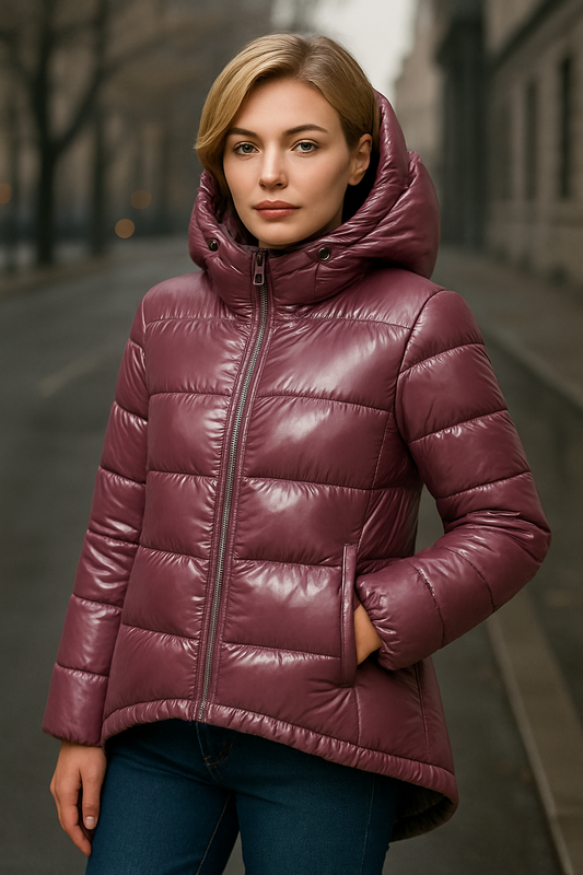 Puffer με κουκούλα