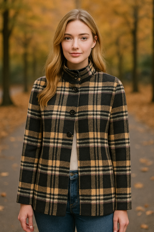 Shacket καρό με κουμπιά