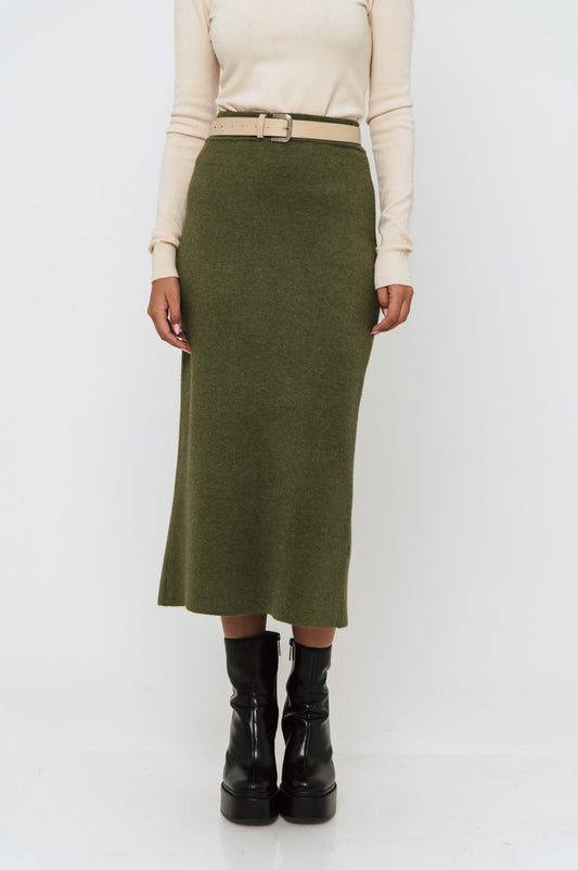 Φούστα midi πλεκτή