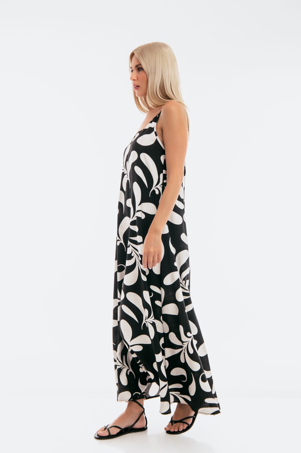 Φόρεμα maxi εμπριμέ printed detailed