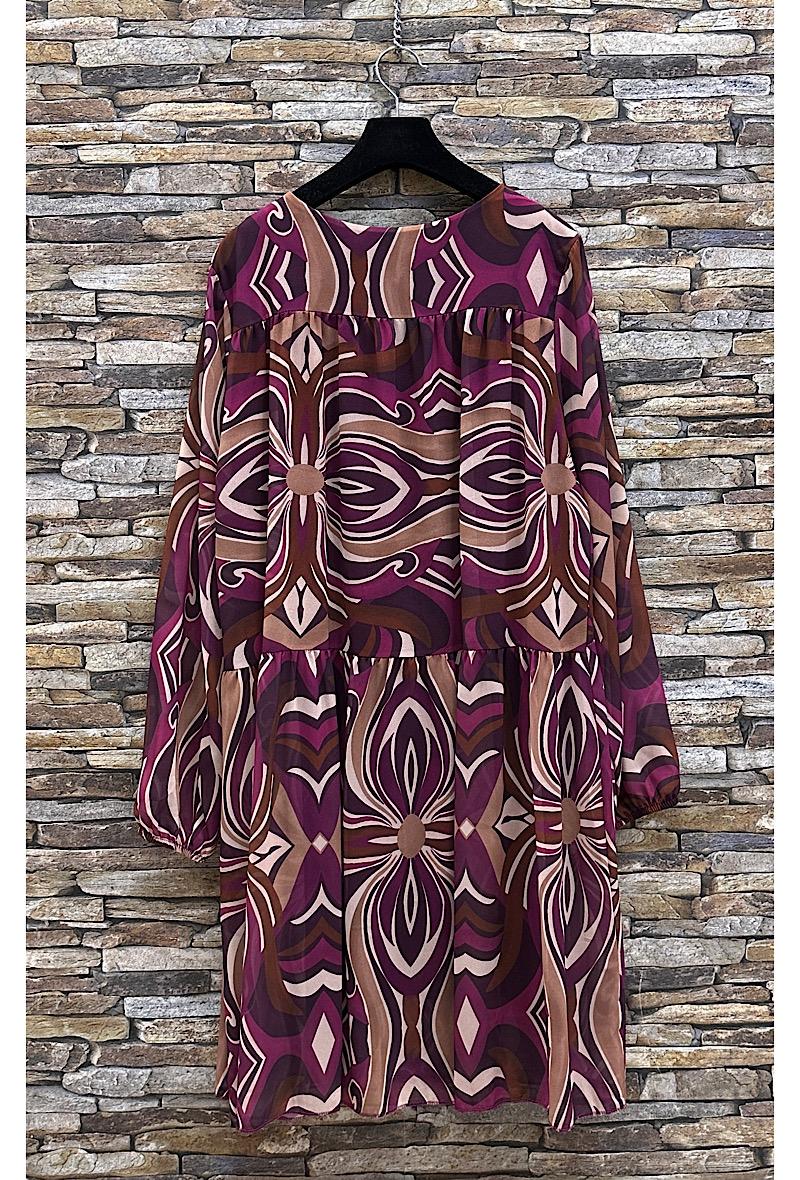 Φόρεμα mini/midi elegant εμπριμέ printed