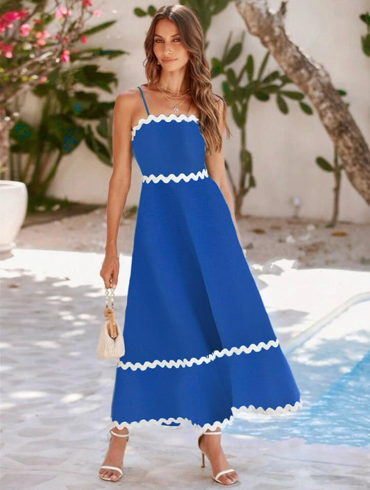 Φόρεμα maxi crepe detailed