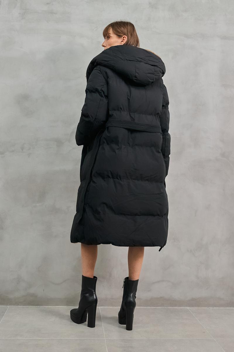 Μπουφάν midi με γούνα