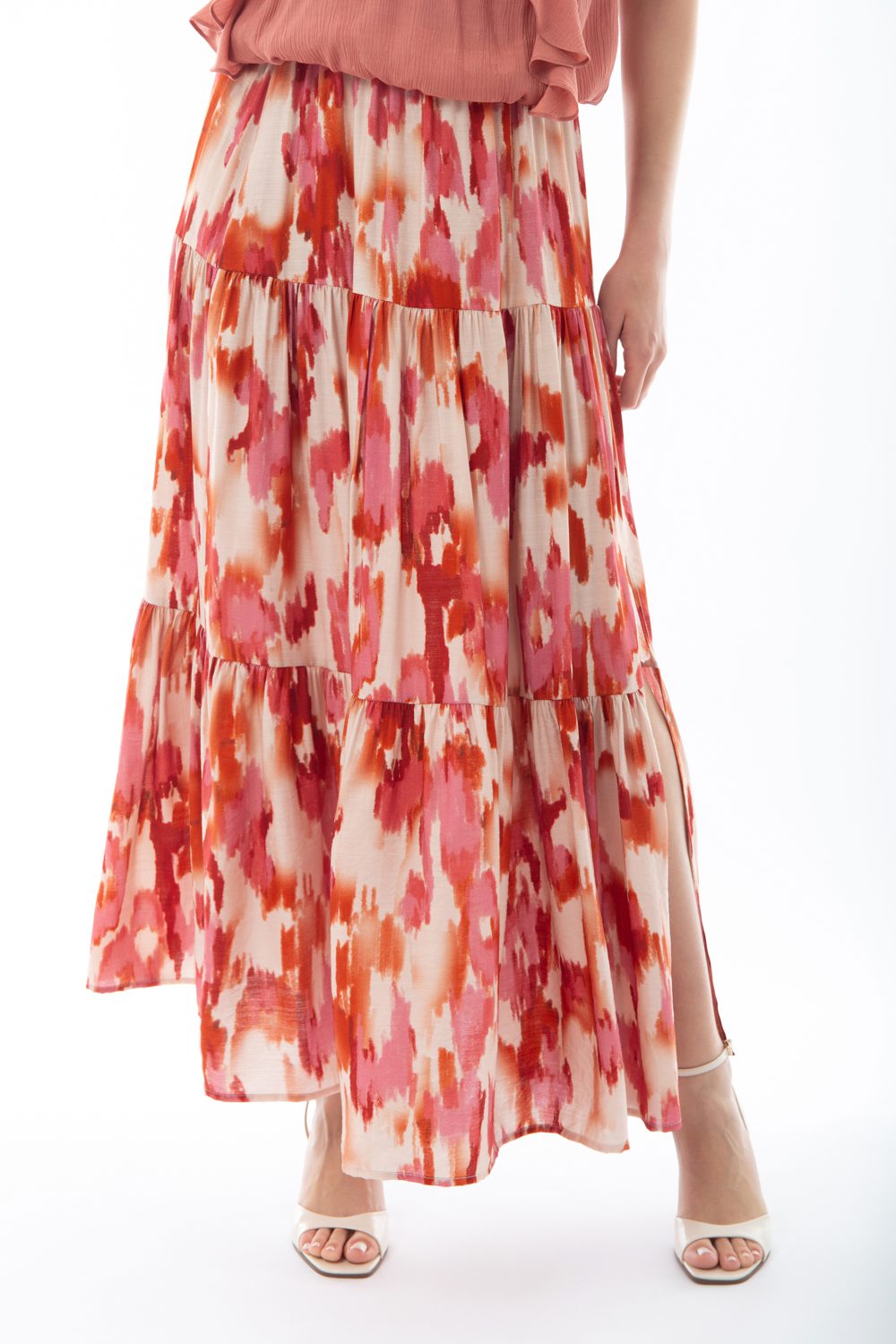 Σετ elegant τοπ και φούστα floral