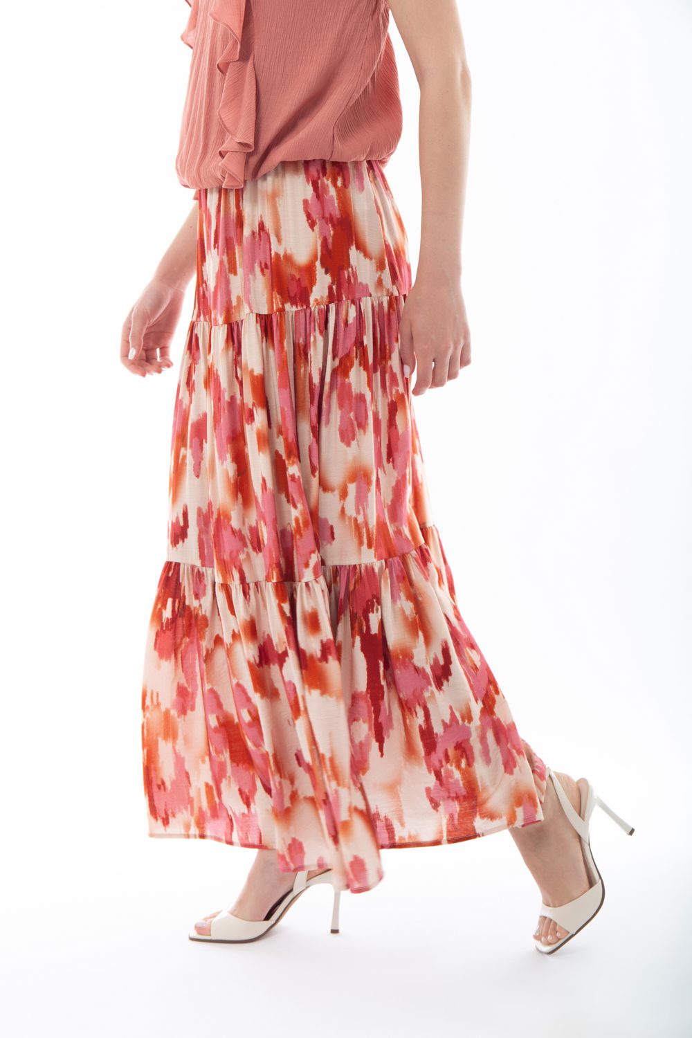 Σετ elegant τοπ και φούστα floral