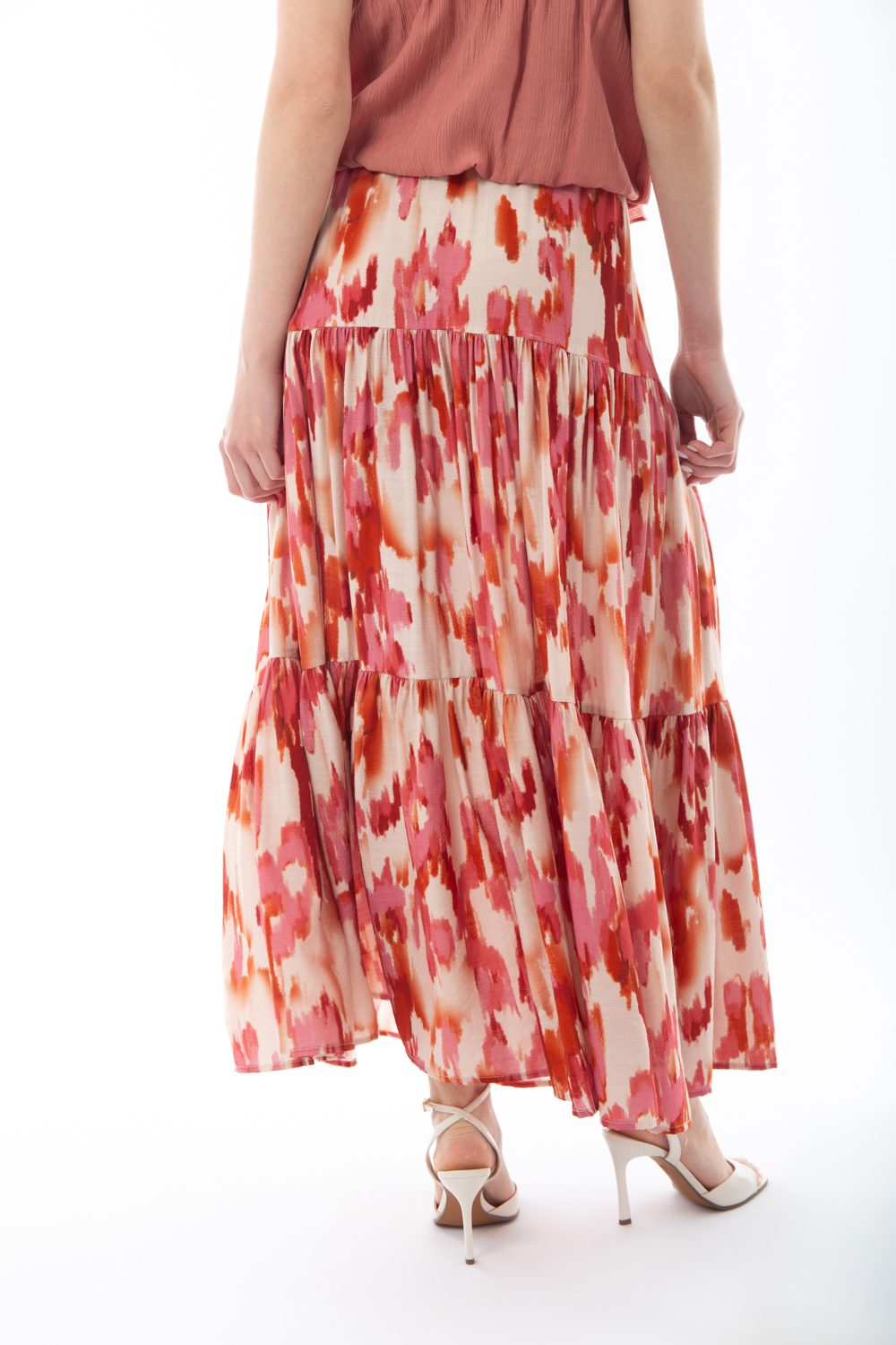 Σετ elegant τοπ και φούστα floral