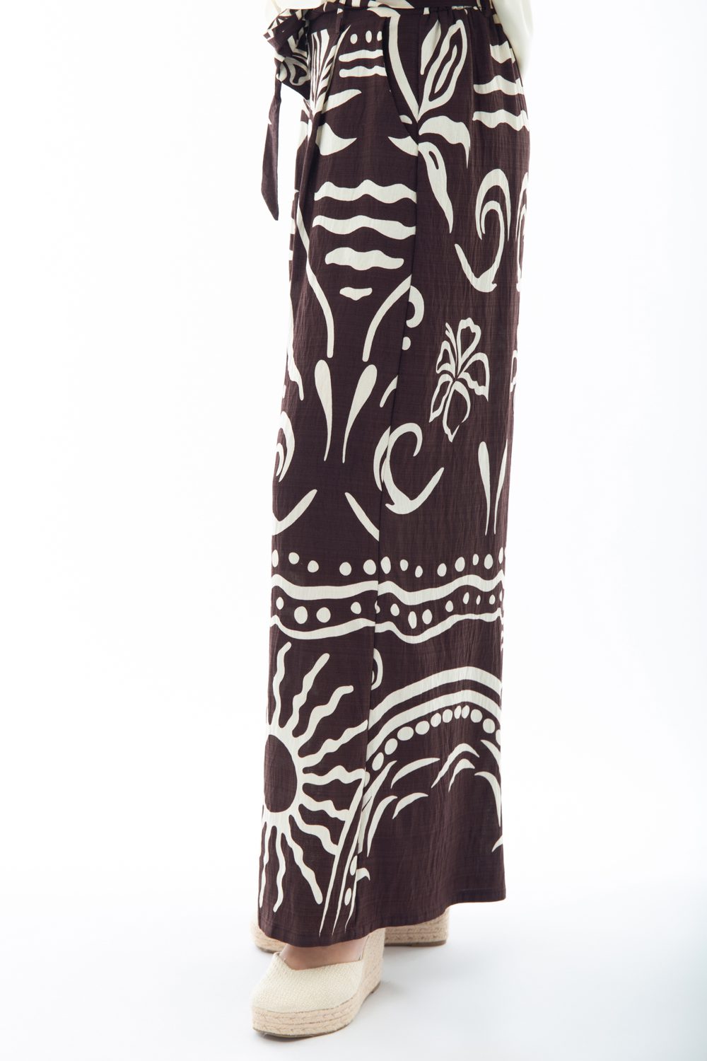 Παντελόνα elegant motif printed