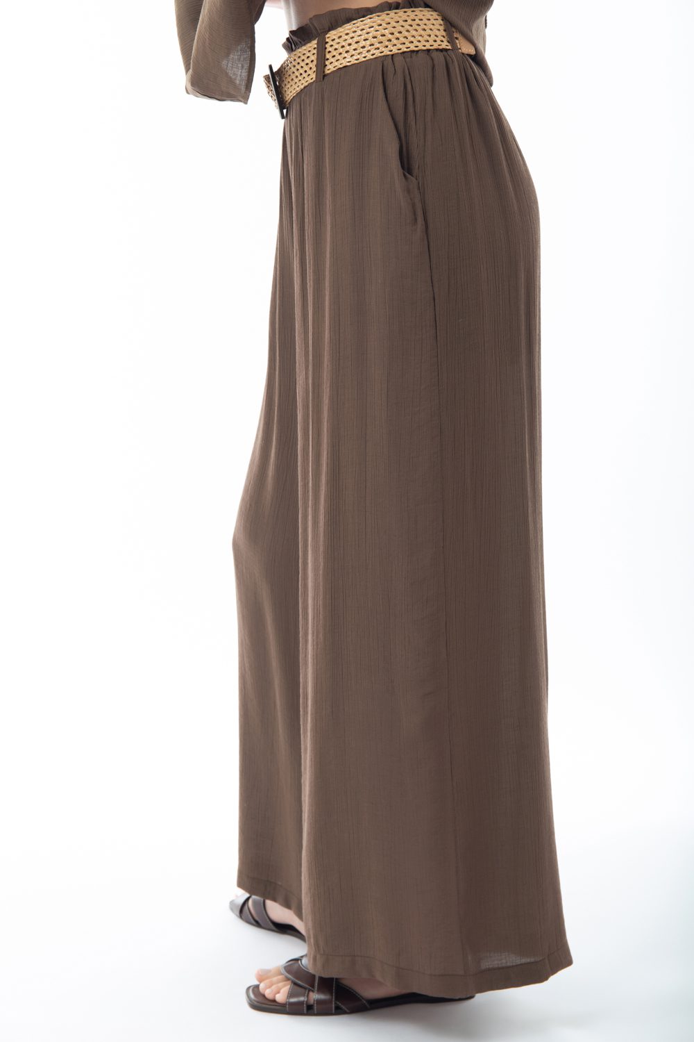 Σετ elegant τοπ και παντελόνα με ζώνη