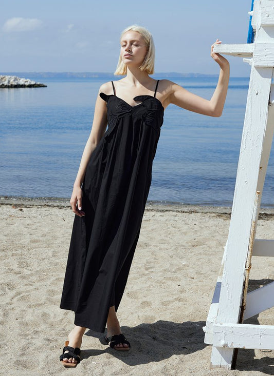 Φόρεμα maxi cotton ποπλίνα elegant