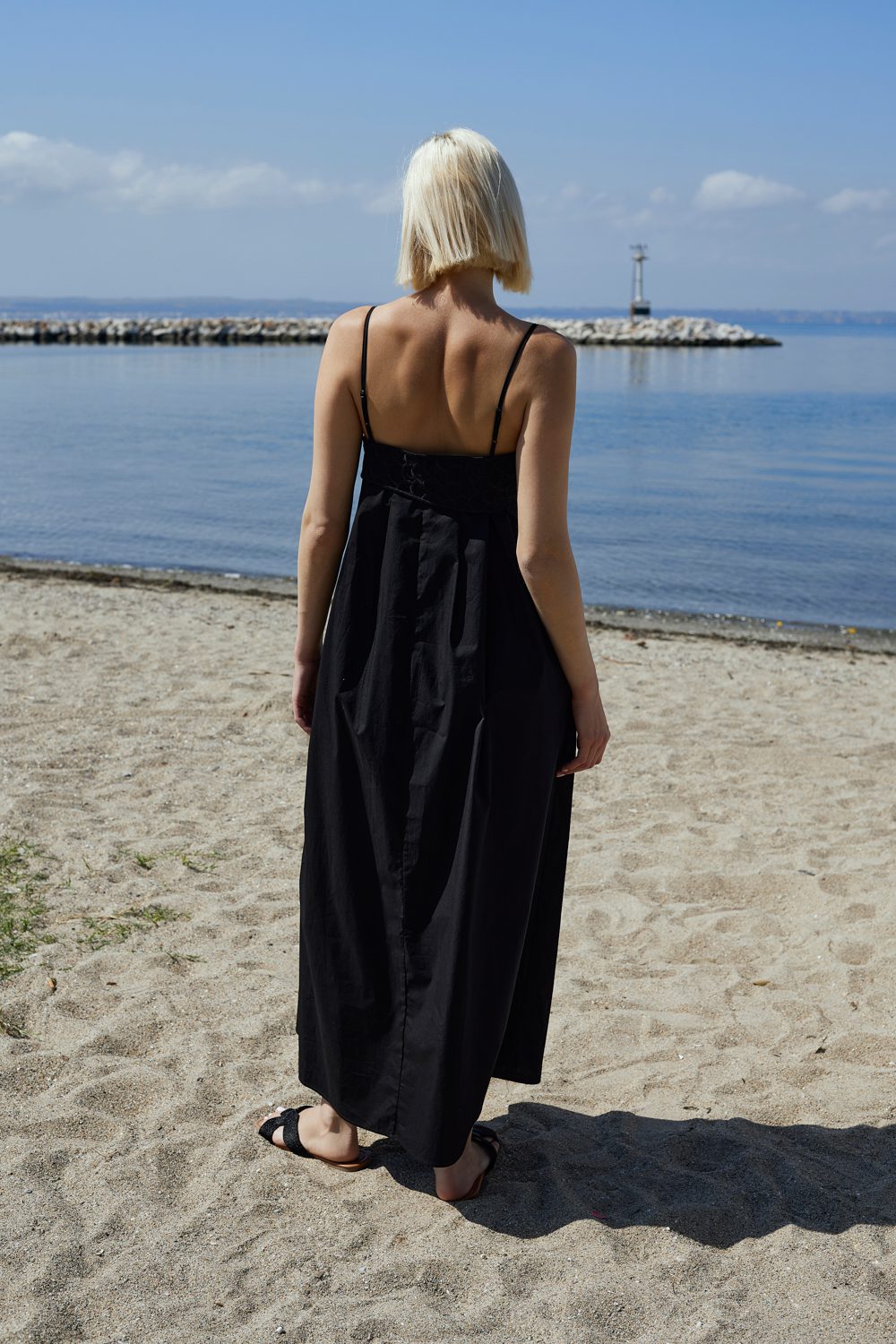 Φόρεμα maxi cotton ποπλίνα elegant