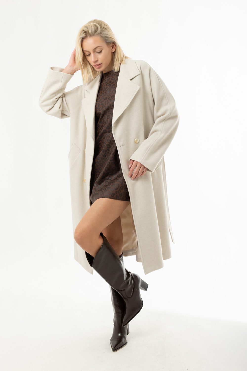 Παλτό μακρύ μάλλινο oversized