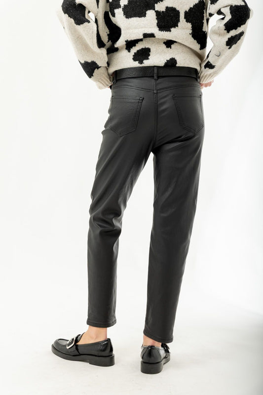 Παντελόνι δερματίνης Mom-Fit