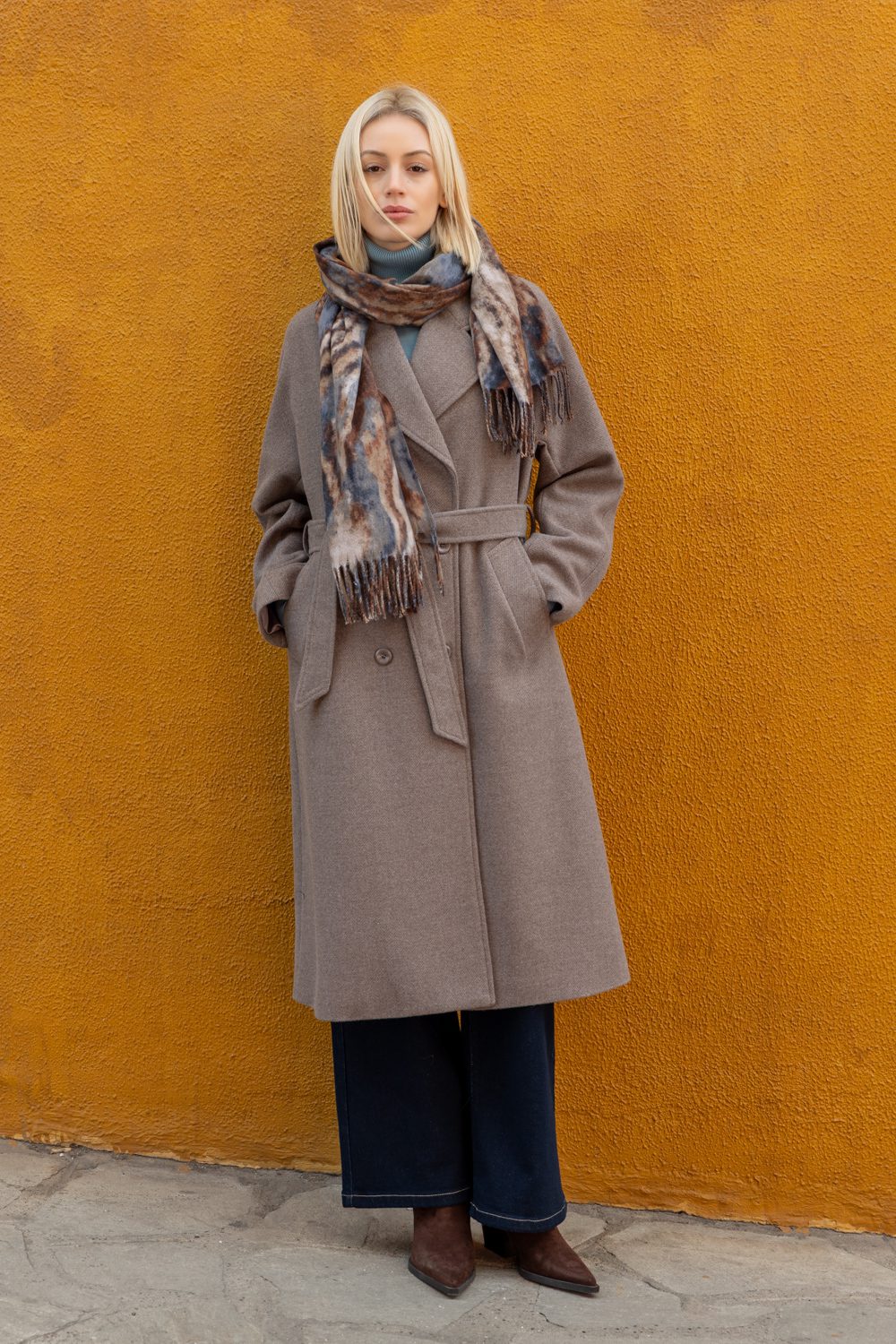 Παλτό μακρύ μάλλινο oversized