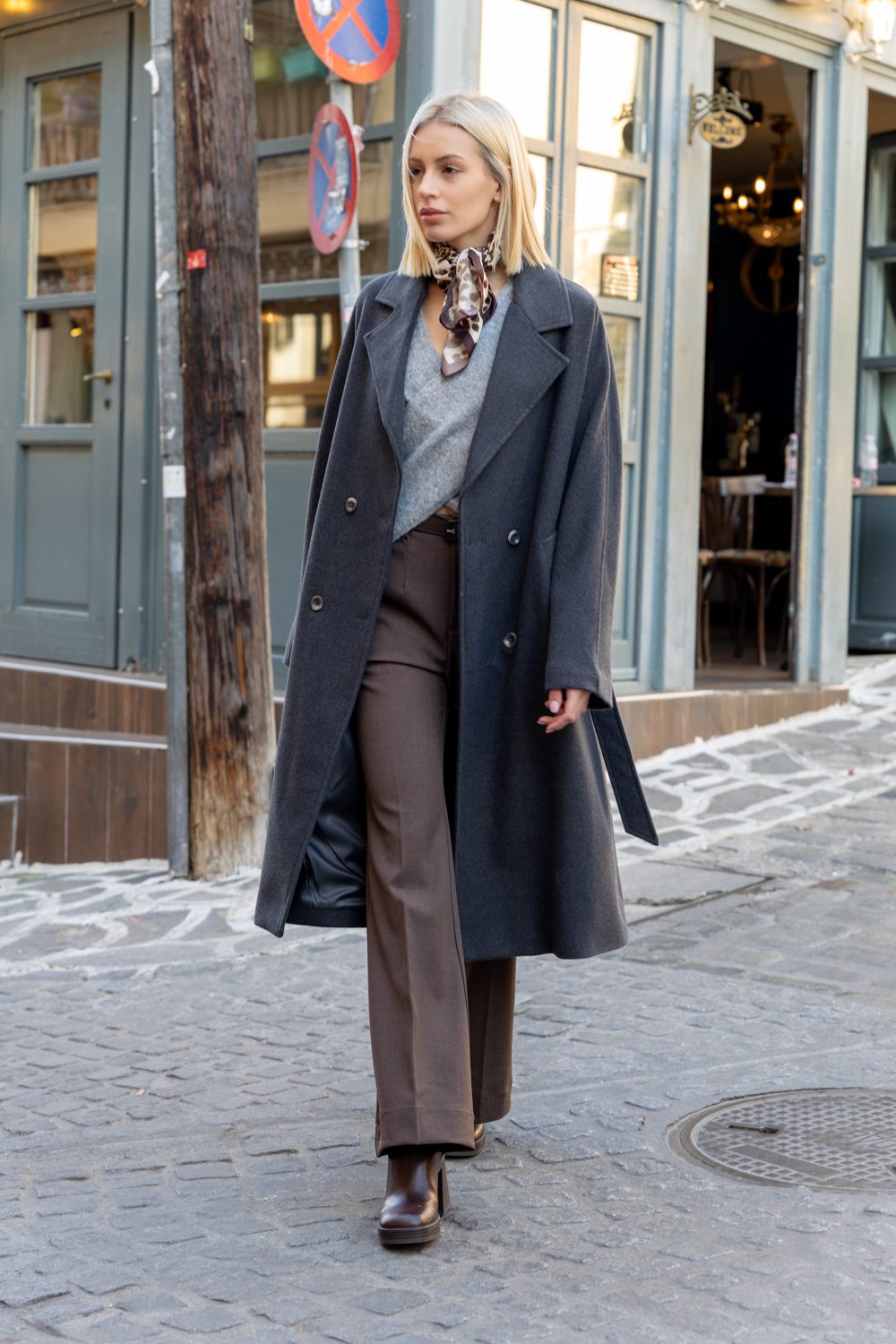 Παλτό μακρύ μάλλινο oversized