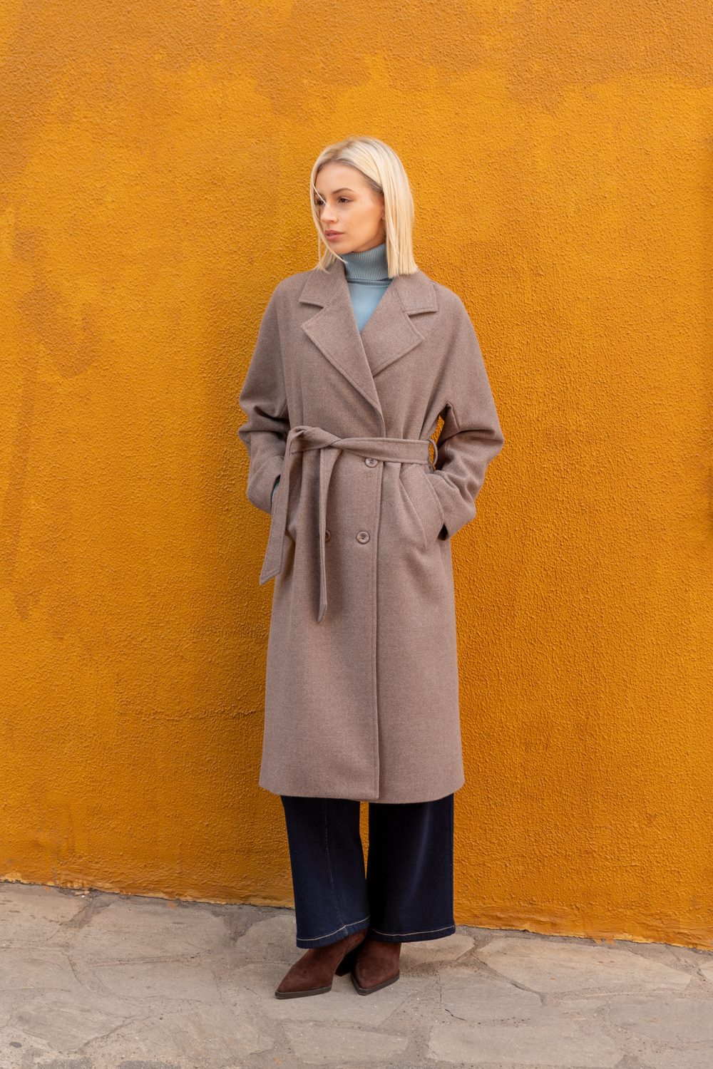 Παλτό μακρύ μάλλινο oversized