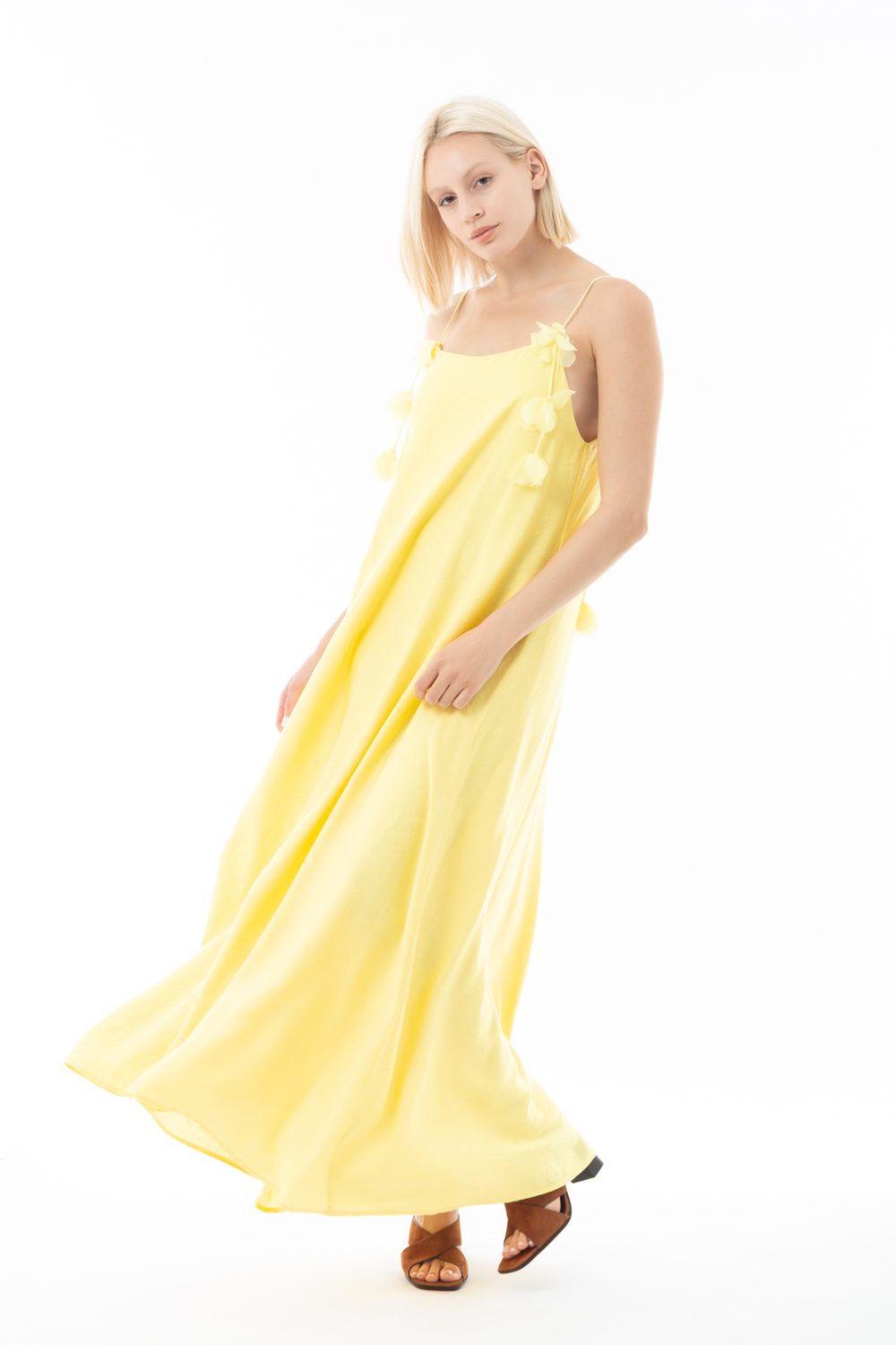 Φόρεμα maxi elegant detailed
