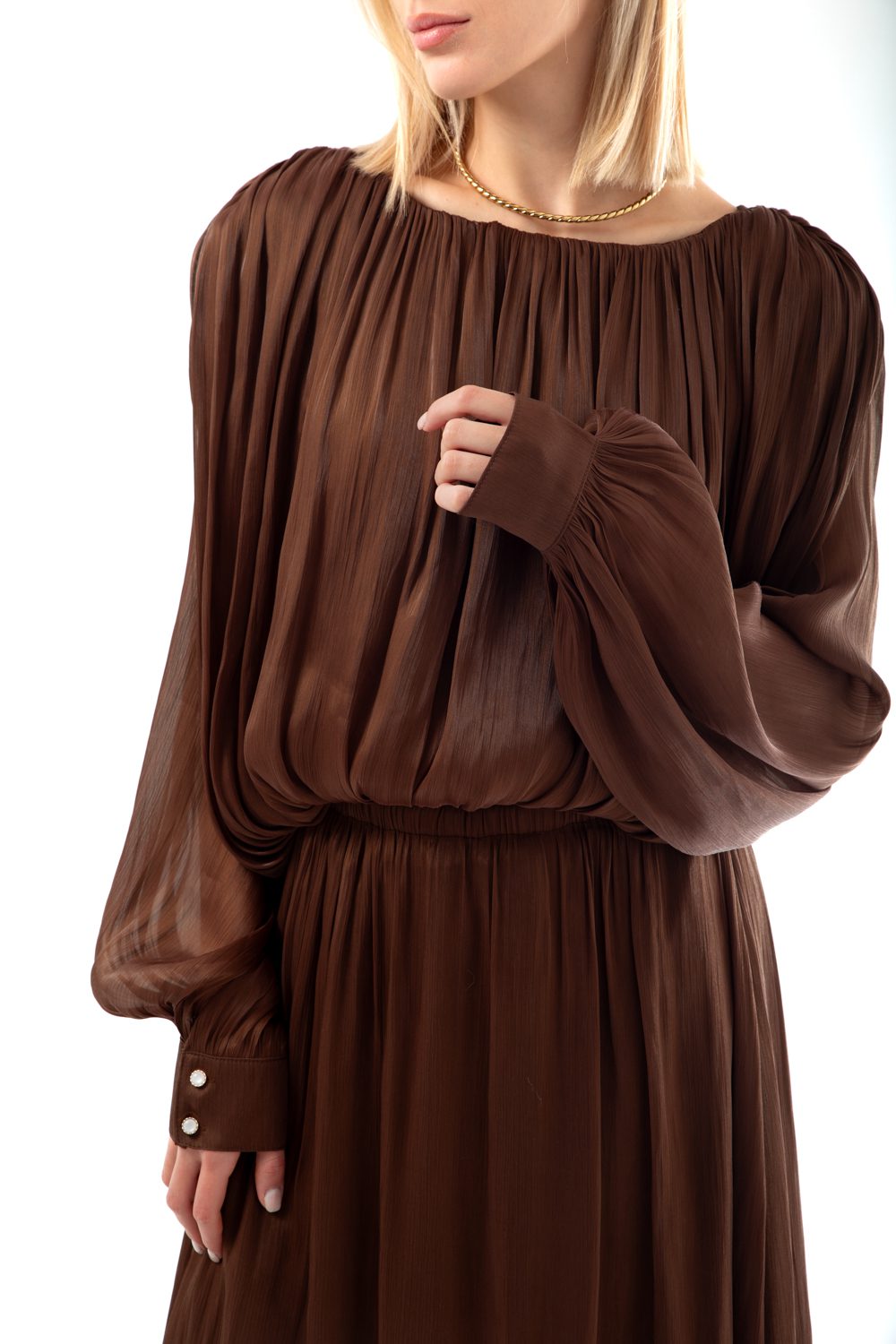 Σετ cocktail μπλούζα - φούστα silky touch