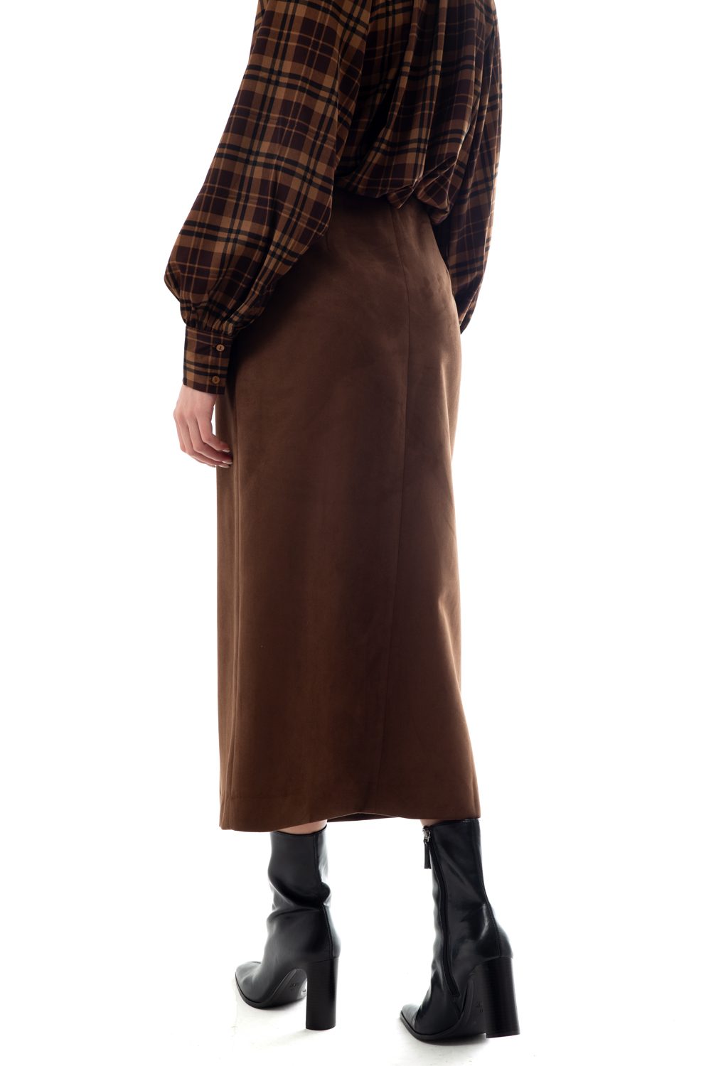 Φούστα midi suede