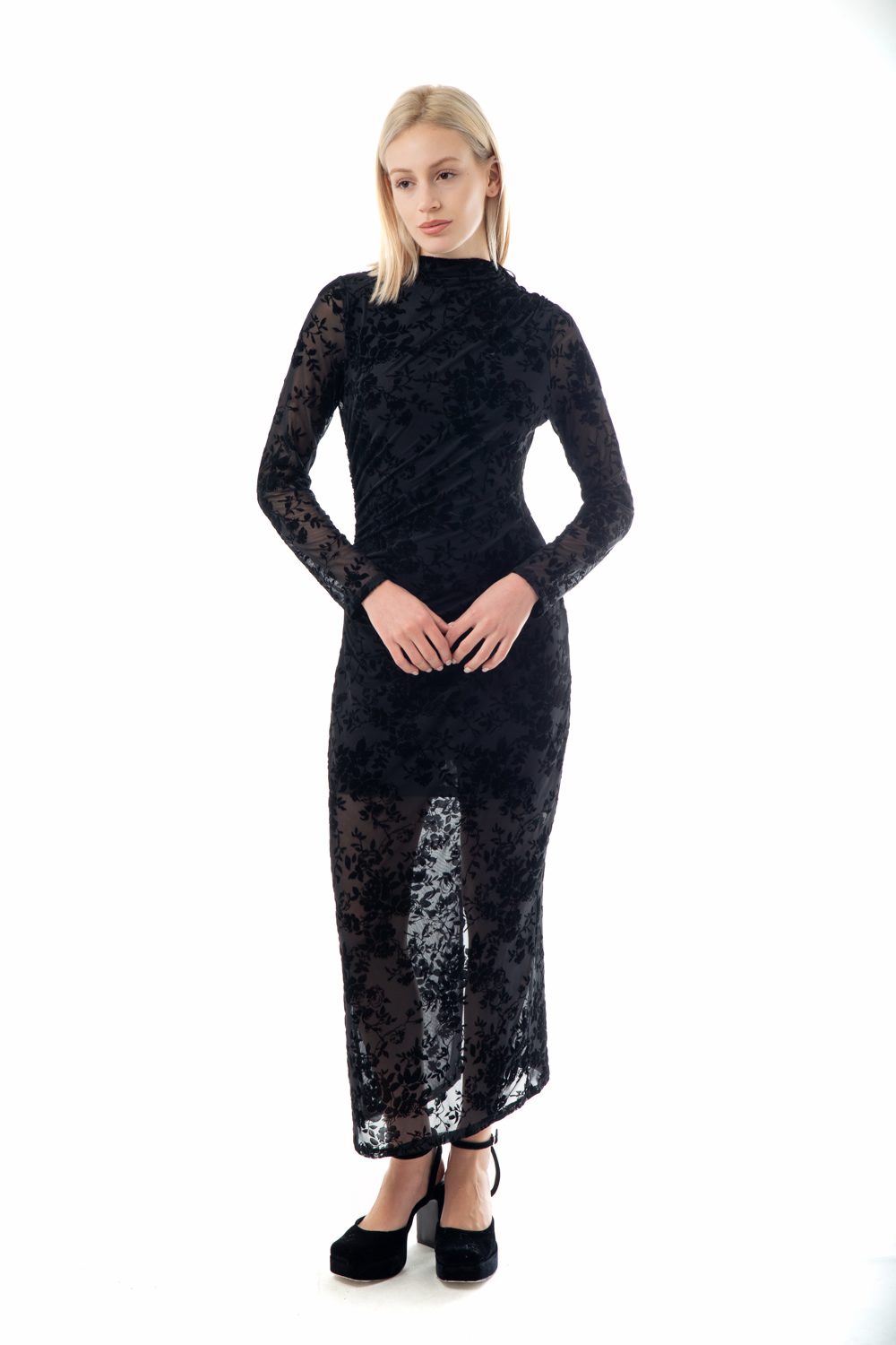 Φόρεμα midi/maxi cocktail με δανδέλα